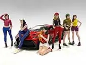 ""Girls Night Out"" 6 piece Figurine Set for 1/24 Scale Models by American Diorama