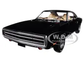 1970 Dodge Charger Black with White Tail Stripe ""Supernatural"" (2005) TV Series 1/18 Diecast Model Car by Greenlight