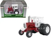 Oliver 2255 White Wide Front Tractor with Dual Wheels Red with White Canopy ""The 3 Beasts"" Series 1/64 Diecast Model by SpecCast