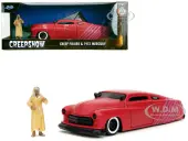 1951 Mercury Matt Red with Purple Stripes and Creep Diecast Figure ""Creepshow"" (1982) Movie ""Hollywood Rides"" Series 1/24 Diecast Model Car by Jada