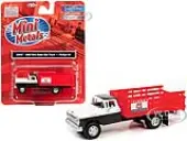1960 Ford Stake Bed Truck ""Phillips 66"" Black and White with Red Stakes 1/87 (HO) Scale Model Car by Classic Metal Works