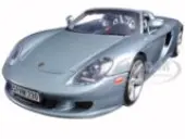 Porsche Carrera GT Silver with Black Interior 1/18 Diecast Model Car by Motormax