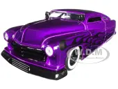 1951 Mercury Purple with Flames ""Big Time Kustoms"" Series 1/24 Diecast Model Car by Jada
