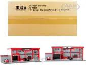 ""Garage Diorama Advan"" Diorama with Decals for 1/64 Scale Models by American Diorama
