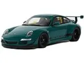 2021 RWB Bodykit ""Syunkashuto"" Green with Black Stripes 1/18 Model Car by GT Spirit