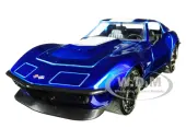 1969 Chevrolet Corvette Stingray ZL-1 Blue with White Stripe ""Bigtime Muscle"" 1/24 Diecast Model Car by Jada