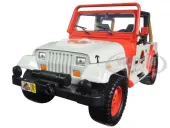 1992 Jeep Wrangler 12 White and Red ""Jurassic World"" Movie (2015) ""Hollywood Rides"" Series 1/24 Diecast Model Car by Jada