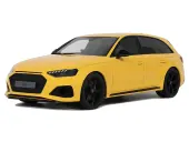 2024 Audi RS 4 ""25th Anniversary"" Yellow 1/18 Model Car by GT Spirit