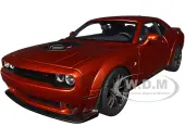 2022 Dodge Challenger R/T Scat Pack Widebody Sinamon Stick Orange 1/18 Model Car by Autoart