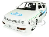 Jesses Volkswagen Jetta White with Graphics ""Fast &amp; Furious"" Movie 1/24 Diecast Model Car by Jada