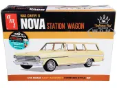 Skill 2 Model Kit 1963 Chevrolet II Nova Station Wagon ""Craftsman Plus Series"" 1/25 Scale Model by AMT