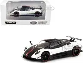 Pagani Zonda Cinque Bianco Benny White and Black ""Global64"" Series 1/64 Diecast Model Car by Tarmac Works
