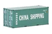 ""China Shipping"" 20Ft Container Turquoise ""WSI Premium Line"" 1/50 Diecast Model by WSI Models