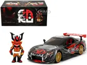 1993 Mazda RX-7 Black with Graphics ""Lab Monkeys"" with Saru Diecast Figure ""Hollywood Rides"" Series 1/24 Diecast Model Car by Jada