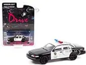 1992 Ford Crown Victoria Police Interceptor Black and White ""Los Angeles Police Department"" (LAPD) ""Drive"" (2011) Movie ""Hollywood Series"" Release 33