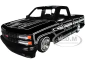 1993 Chevrolet 454 SS Pickup Truck Black with Graphics ""Lowriders"" ""Maisto Design"" Series 1/24 Diecast Model Car by Maisto