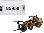 CAT Caterpillar 972M Wheel Loader with Log Fork and Operator ""High Line"" Series 1/87 (HO) Diecast Model by Diecast Masters