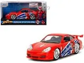 Porsche 911 GT3 RS (996) Red with Graphics ""Marvels Spider-Man"" 1/32 Diecast Model Car by Jada