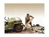 ""4X4 Mechanic"" Figure 8 with Board Accessory for 1/18 Scale Models by American Diorama