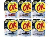""Muscle Cars USA"" 2023 Set B of 6 pieces Release 1 ""OK Used Cars"" 1/64 Diecast Model Cars by Johnny Lightning