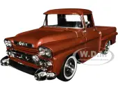 1958 GMC 100 Wideside Pickup Truck Brown Metallic ""Timeless Legends"" Series 1/24 Diecast Model Car by Motormax