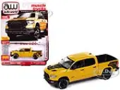 2023 Ram 1500 Rebel Havoc Edition Pickup Truck Baja Yellow ""Muscle Trucks"" Series 1/64 Diecast Model Car by Auto World