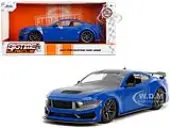 2024 Ford Mustang Dark Horse Blue Metallic with Black and Gray Stripes ""Bigtime Muscle"" Series 1/24 Diecast Model Car by Jada