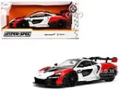 McLaren Senna Red and White with Carbon Hood and Top ""HyperSpec"" Series 1/24 Diecast Model Car by Jada