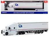 2019 Mack Anthem 18 Wheeler Tractor-Trailer ""USPS"" (United States Postal Service) ""We Deliver For You"" 1/64 Diecast Model by Greenlight