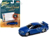 1999 Nissan Skyline GT-R RHD (Right Hand Drive) Blue Metallic with Poker Chip Collectors Token and Game Card ""Trivial Pursuit"" ""Pop Culture"" 2022 Rel