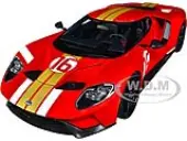 Ford GT Heritage Edition 16 ""Alan Mann"" Red Metallic with Gold Stripes 1/18 Model Car by Autoart