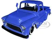 1955 Chevrolet Stepside Pickup Truck Matt Blue ""Just Trucks"" Series 1/24 Diecast Model Car by Jada