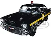 1957 Chevrolet 150 Sedan Black with Yellow Stripes ""Kentucky State Police"" 1/18 Diecast Model Car by Highway 61