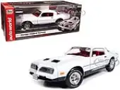 1977 Pontiac Firebird Formula Cameo White with Red Interior ""American Muscle"" Series 1/18 Diecast Model Car by Auto World