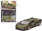 Lamborghini Sian FKP 37 ""Presentation Edition"" Matt Green Metallic Limited Edition to 4800 pieces Worldwide 1/64 Diecast Model Car by Mini GT