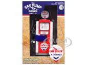 1948 Wayne 100-A Gas Pump ""Chevron"" Red and White ""Vintage Gas Pumps"" Series 16 1/18 Diecast Replica by Greenlight