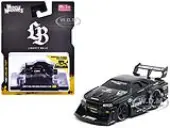 1999 Nissan Skyline GT-R (R34) 5 ""Liberty Walk"" Black 1/64 Diecast Model Car by Muscle Machines