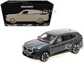 2023 BMW XM Dark Green Metallic with Gold Stripes 1/18 Diecast Model Car by Minichamps