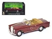 1961 Bentley Continental S2 Park Ward DHC Convertible Burgundy 1/43 Diecast Car Model by Road Signature