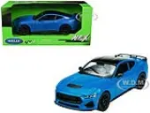 2024 Ford Mustang GT 5.0 Blue with Black Top ""NEX Models"" Series 1/25 Diecast Model Car by Welly
