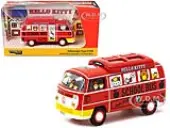 Volkswagen Type II (T2) Van Red ""Hello Kitty Capsule School Bus"" ""Collab64"" Series 1/64 Diecast Model Car by Schuco &amp; Tarmac Works