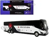 Prevost H3-45 Coach Bus ""Air Canada Landline"" Black and White Limited Edition 1/87 (HO) Diecast Model by Iconic Replicas