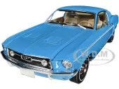 1968 Ford Mustang Fastback Sierra Blue ""Ford Rainbow Of Colors - West Coast USA Special Edition Mustang"" 1/18 Diecast Model Car by Greenlight