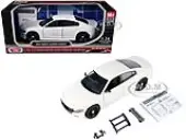 2023 Dodge Charger Pursuit Police Car White ""Custom Builders Kit - Law Enforcement and Public Service"" Series 1/24 Diecast Model Car by Motormax
