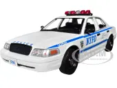 2003 Ford Crown Victoria Police Interceptor White ""NYPD (New York City Police Department)"" ""Quantico"" (2015-2018) TV Series ""Hollywood"" Series 1/24 D
