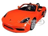 Porsche 718 Boxster Orange 1/24 Diecast Model Car by Bburago