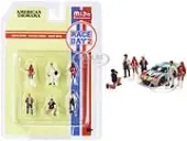 ""Race Day 2"" 6 piece Diecast Figurine Set for 1/64 Scale Models by American Diorama