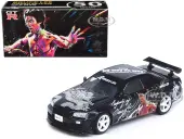 Nissan Skyline GT-R (R34) RHD (Right Hand Drive) Black ""Bruce Lee Legacy 50 Year Anniversary"" 1/64 Diecast Model Car by Inno Models