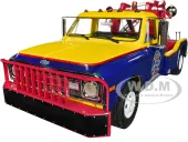 1969 Chevrolet C-30 Dually Wrecker Tow Truck ""Chevrolet Super Service"" Yellow and Blue 1/18 Diecast Model Car by Greenlight