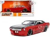 1965 Ford Mustang Custom Red and Black ""Bigtime Muscle"" Series 1/24 Diecast Model Car by Jada